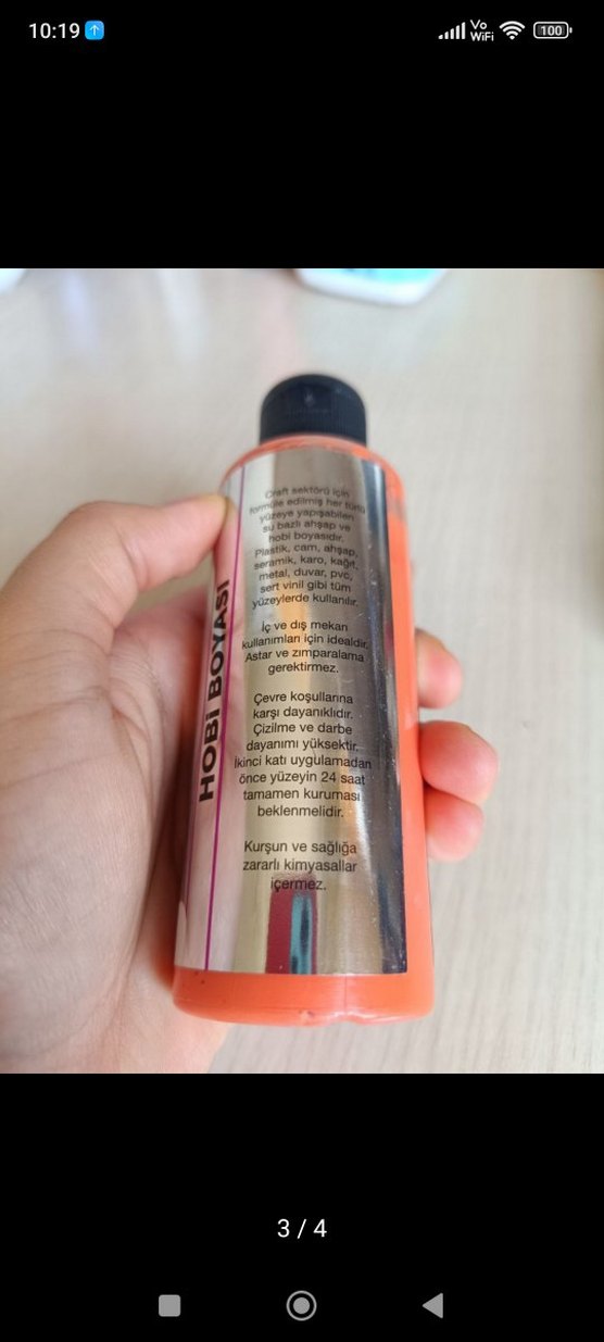 Polisan X1 ART Çok Renkli akrilik boya 0032 Turuncu - Görsel 3