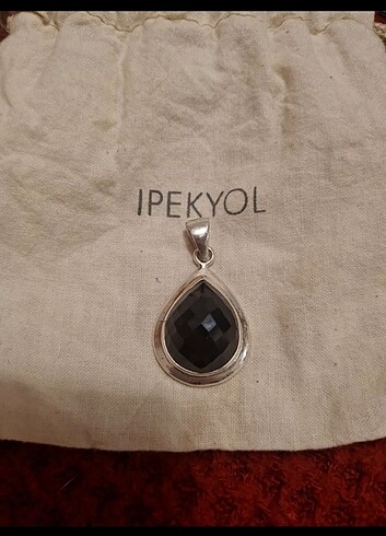 Zirkon Taş Damla Model Gümüş Kolye Ucu