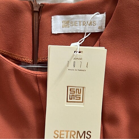 46 Beden turuncu Renk Setrms tesettür elbise