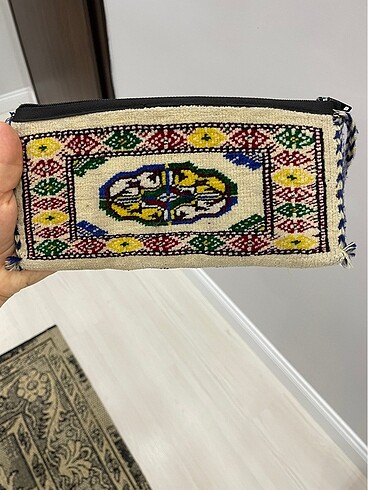Halı dokuma tarzı cüzdan veya çanta