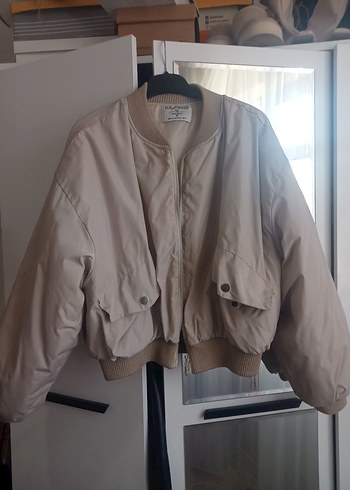 Bej Midi Kadın Street Wear Ceket