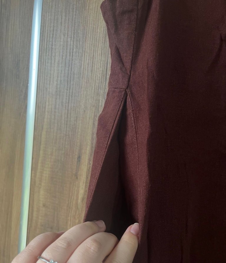 Kahverengi Askılı Kadın Midi Tulum - Görsel 3