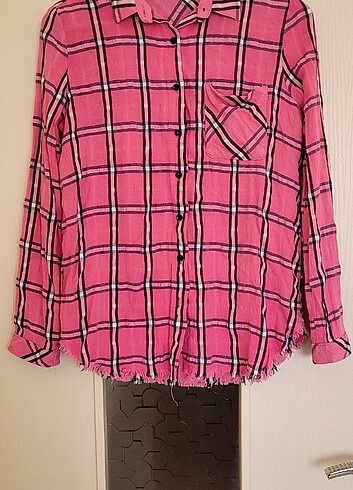 Pembe Ekose Gömlek