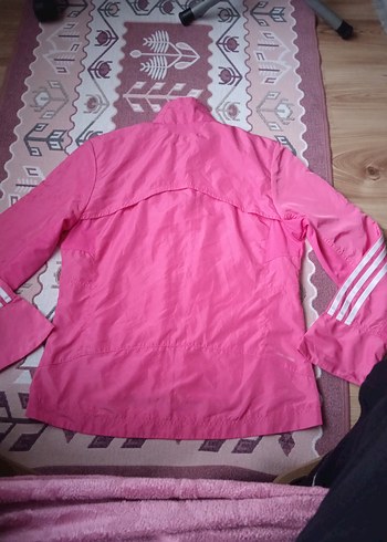 Pembe Fermuarlı Spor Kadın Eşofman Üstü - Görsel 3