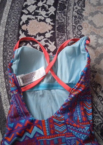 Decathlon Renkli Desenli Örgü Bohem Kadın Mayo