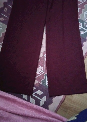 Bordo Midi Kadın Ofis Pantolonu - Görsel 5