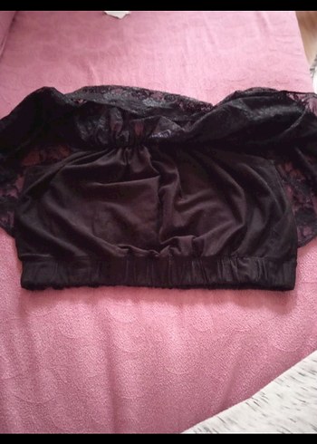 Siyah Dantel Detaylı Straplez Goth Büstiyer - Görsel 4