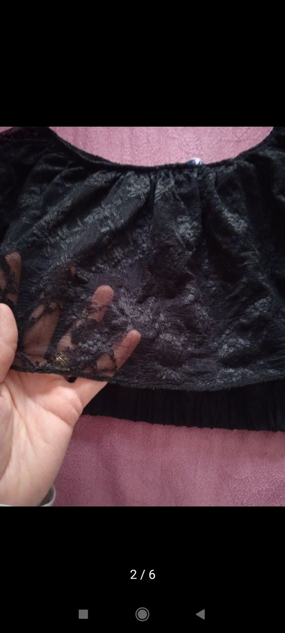 Siyah Dantel Detaylı Straplez Goth Büstiyer - Görsel 3