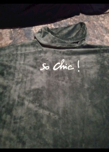 Gri Kadın Süet Sweatshirt Uzun Kollu - Görsel 2