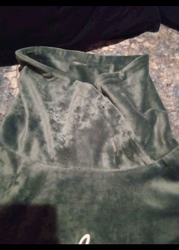 Gri Kadın Süet Sweatshirt Uzun Kollu - Görsel 3