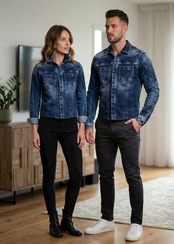 LTB Mavi Yikamali Denim Gomlek