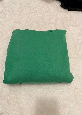 Mavi Kapüşonlu Kadın Sweatshirt