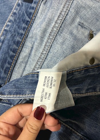 Kadın Mavi Denim vintage pantolon - Görsel 4