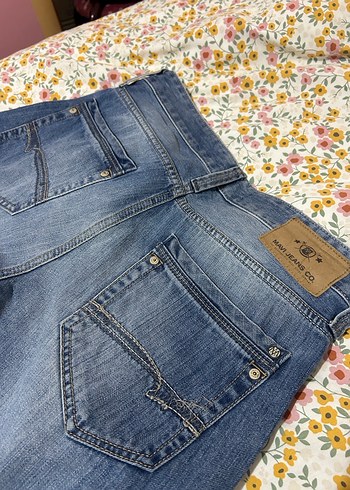 Kadın Mavi Denim vintage pantolon - Görsel 2