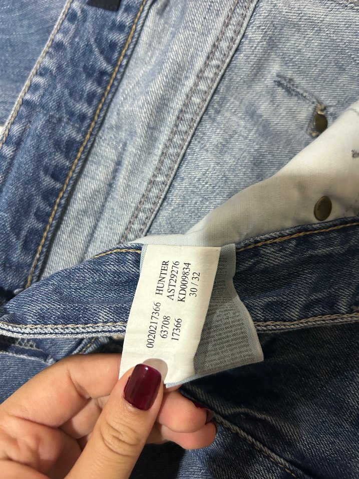 Kadın Mavi Denim vintage pantolon - Görsel 4