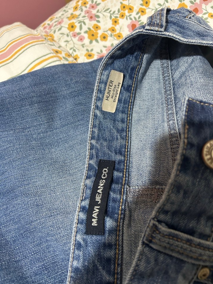 Kadın Mavi Denim vintage pantolon - Görsel 3