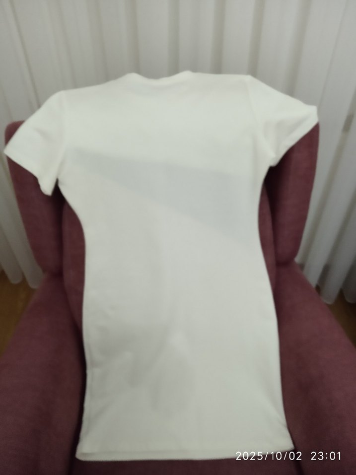 Dar geldiği için hiç giyilmemiş, krem Mini Kot Elbise - Görsel 2