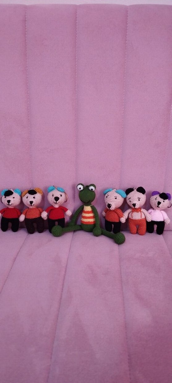 Renkli El Örgüsü anahtarlıklar - Görsel 3