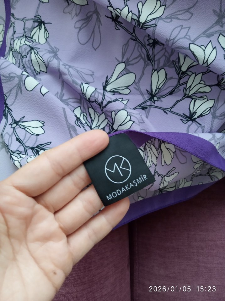 Mor Bohem Tarzı Kadın Şal - Görsel 2