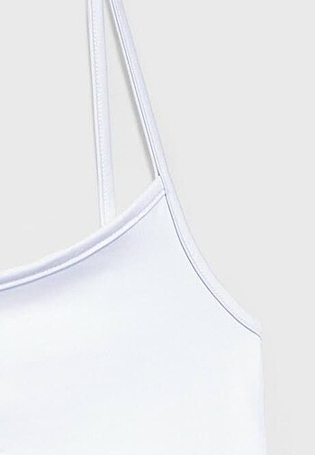 s Beden beyaz Renk Stradivarius askılı crop