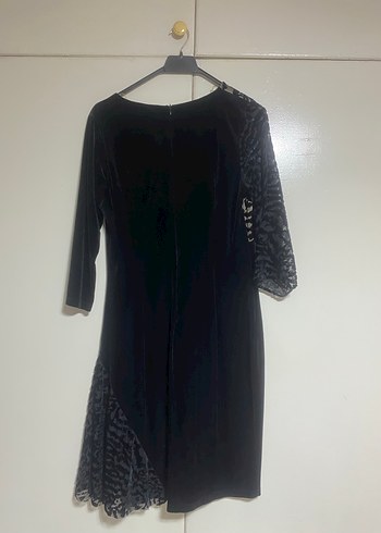 Siyah kadife elbise - Görsel 2