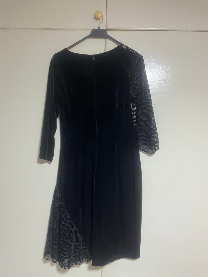 Siyah kadife elbise - Görsel 2