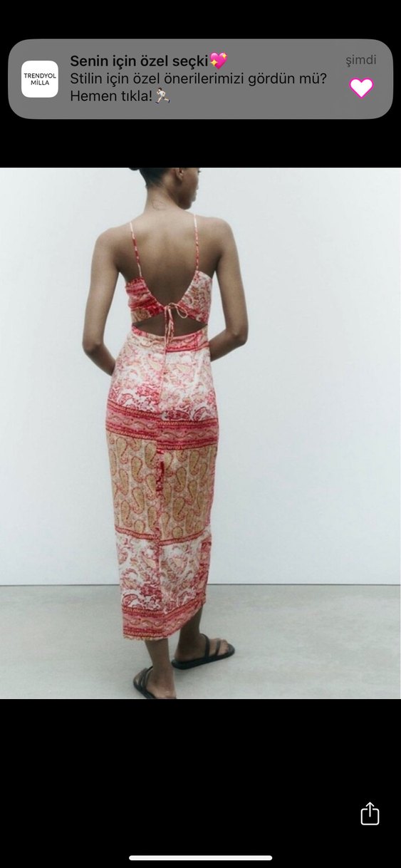 Bohem Çok Renkli Zara Elbise - Görsel 2