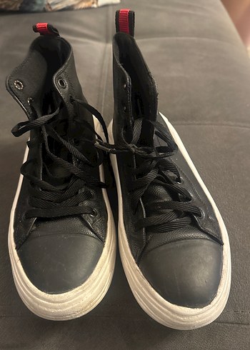 USPA Platform Topuklu Siyah Spor Ayakkabı - Görsel 2