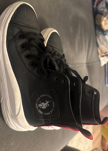 USPA Platform Topuklu Siyah Spor Ayakkabı - Görsel 3