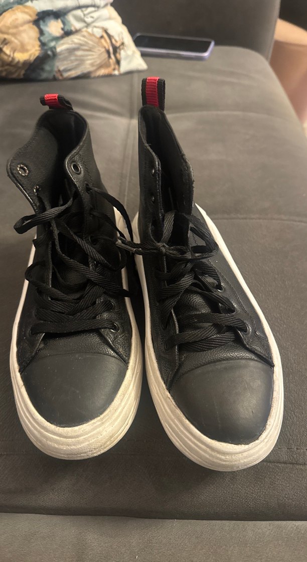 USPA Platform Topuklu Siyah Spor Ayakkabı - Görsel 2