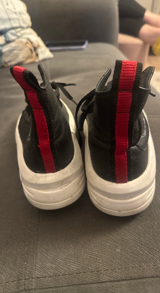 USPA Platform Topuklu Siyah Spor Ayakkabı - Görsel 5