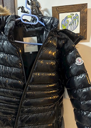 MONCLER S BEDEB Siyah Kürk Detaylı Kadın Kışlık Mont - Görsel 8