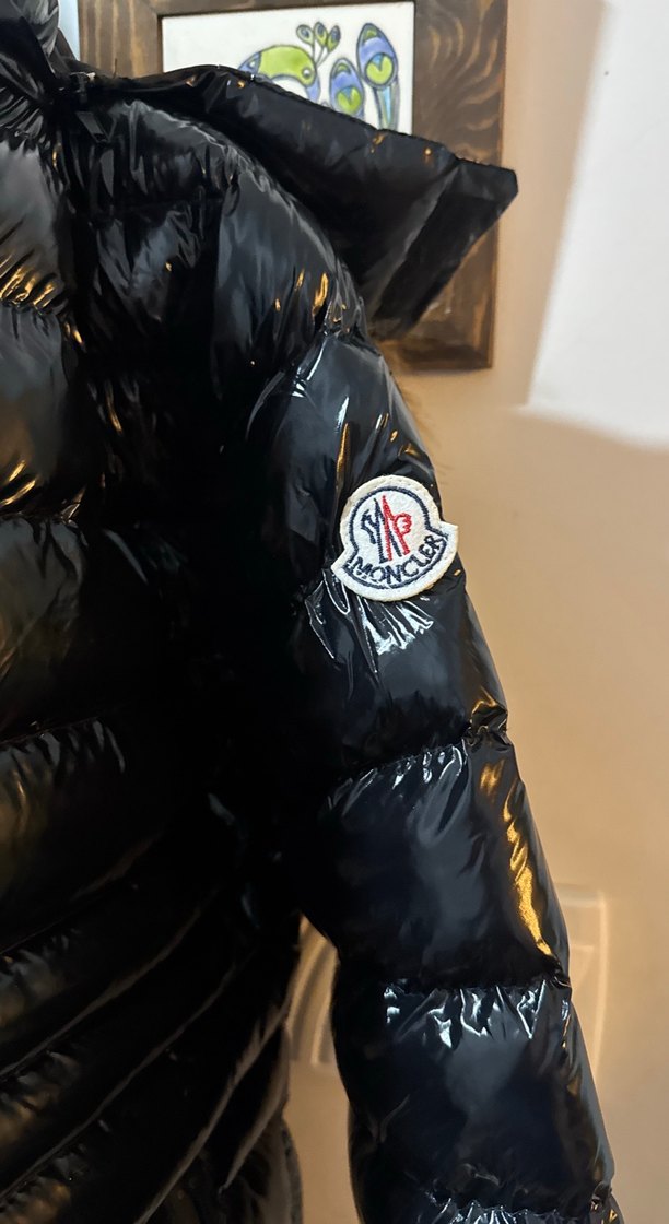 MONCLER S BEDEB Siyah Kürk Detaylı Kadın Kışlık Mont - Görsel 2
