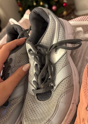 Gri Bağcıklı Kadın Spor Ayakkabı 36 no - Görsel 3