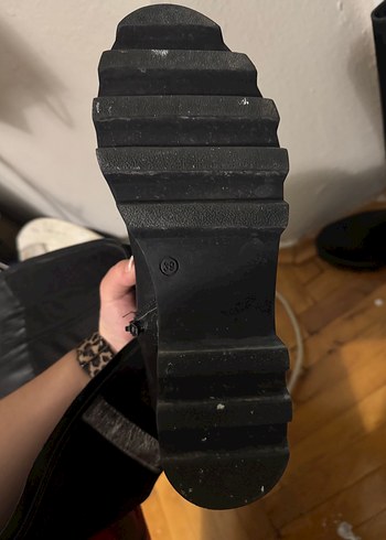 Siyah Süet butigo Diz Kadın Çizme - Görsel 3