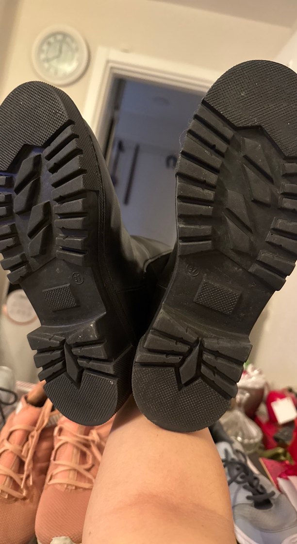 Kadın Siyah Deri Platform Topuklu Bot - Görsel 5