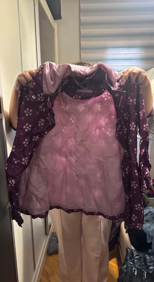 Mor Parlak Baskılı yağmurluk  AÇIKLAMA BAKIN - Görsel 2