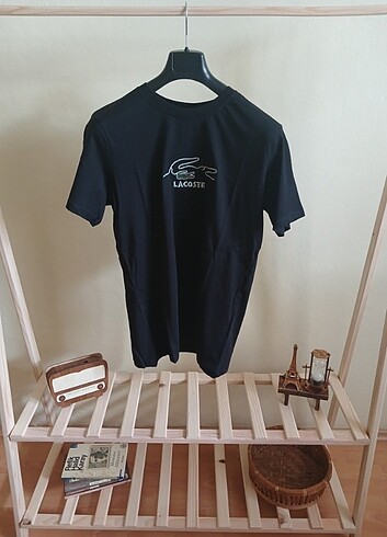 Lacoste Erkek Siyah T-Shirt Premium Lacoste Tişört 