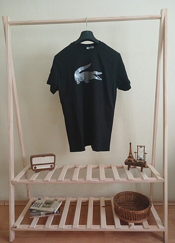 Lacoste Lacoste Erkek Siyah TShirt Lacoste Premium Siyah Tişört