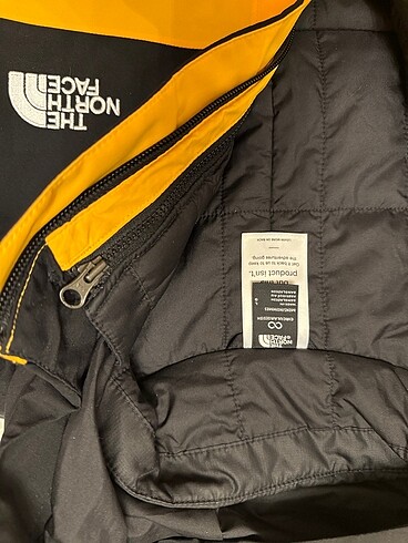 l Beden sarı Renk The North Face 3n1 Erkek Kayak Montu