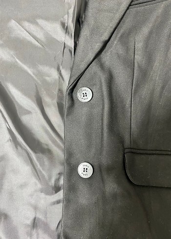 xs Beden Düğmeli Siyah Kadın Blazer Ceket