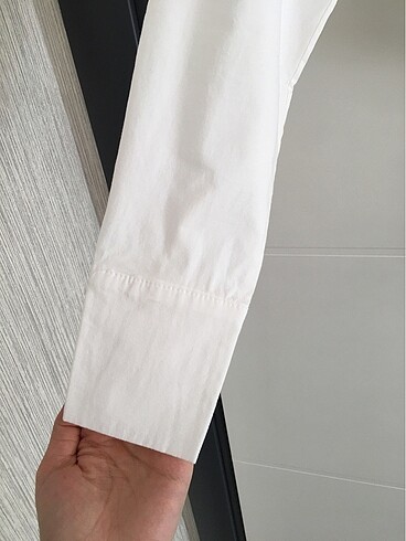 s Beden beyaz Renk Trendyolmilla Crop Gömlek 36 (S) Beden