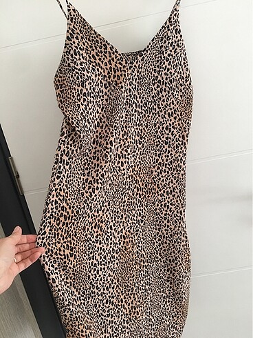 m Beden H&M Leopar Desenli Elbise
