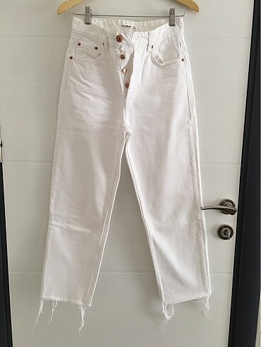 PULL&BEAR 36 Beden Beyaz Pantolon