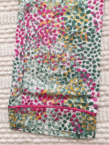 Bayan Poplin Pijama Takımı Kısa Kol M Beden - Görsel 5