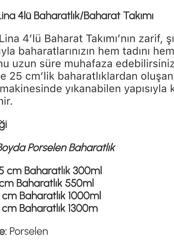 Karaca Lina 4 lü Baharat Takımı - Görsel 8