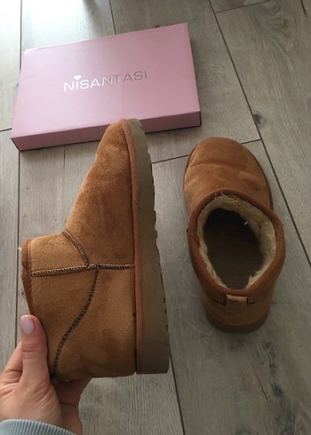 39 numara Taba renk ugg bot - Görsel 7