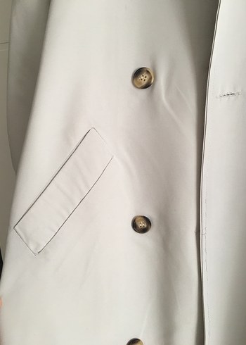 Bej Uzun Kadın Trençkot 36 Beden - Görsel 11