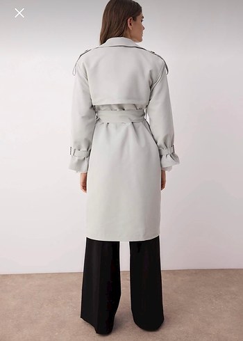 Bej Uzun Kadın Trençkot 36 Beden - Görsel 8