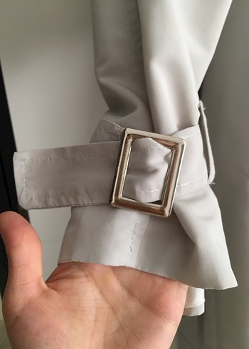 Bej Uzun Kadın Trençkot 36 Beden - Görsel 10